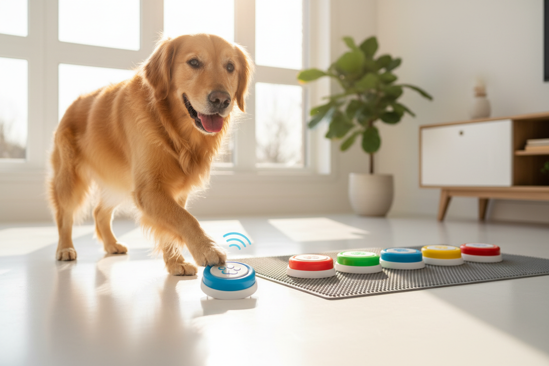 How to Teach Your Dog to Talk Using Recordable Buttons