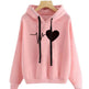 Unisex Heart Print Streetwear Hoodies sweatshirt Pullover Long Sleeve Clothes - EX-STOCK Canada