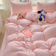 Class A Washed Cotton Four-piece Set Pure Color Duvet Cover Sheets EX-STOCK Canada