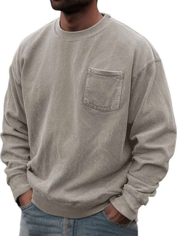 Pull-over pour homme à col rond et manches longuesEX-STOCK Canada