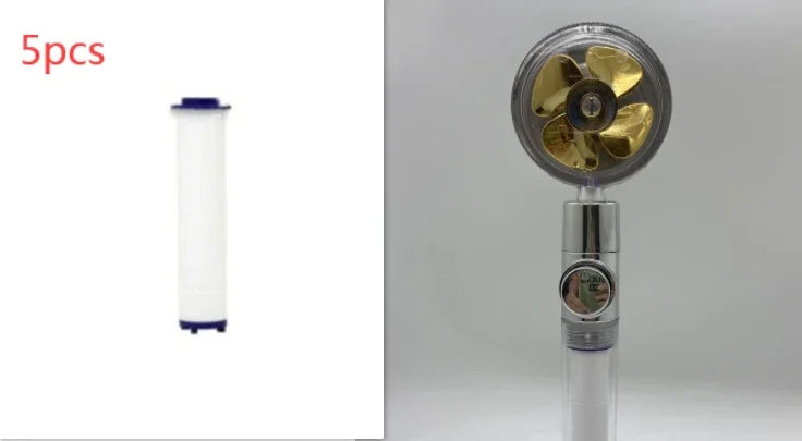 Shower Head Water Saving Flow 360 Degrees Rotating With Small Fan ABS Rain High Pressure Spray Nozzle Bathroom Accessories EX-STOCK Canada