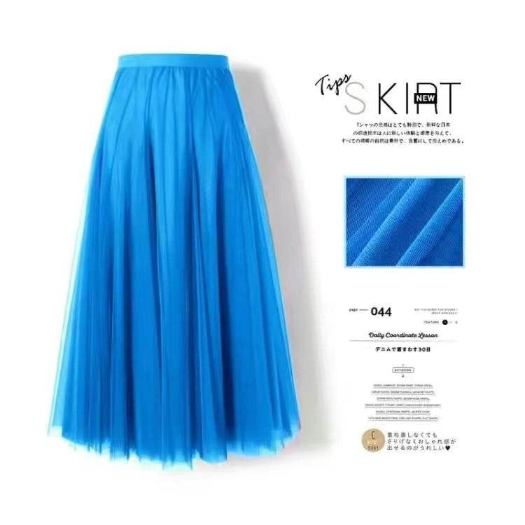 Pleated Mesh Midi Skirt – Women's Prairie Swing Skirt - EX-STOCK Canada