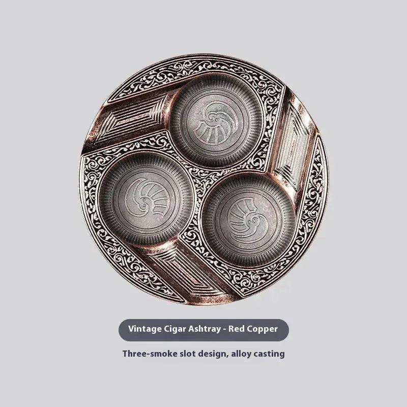 Three-slot Retro Metal Easy-to-clean Cigar Ashtray - EX-STOCK Canada