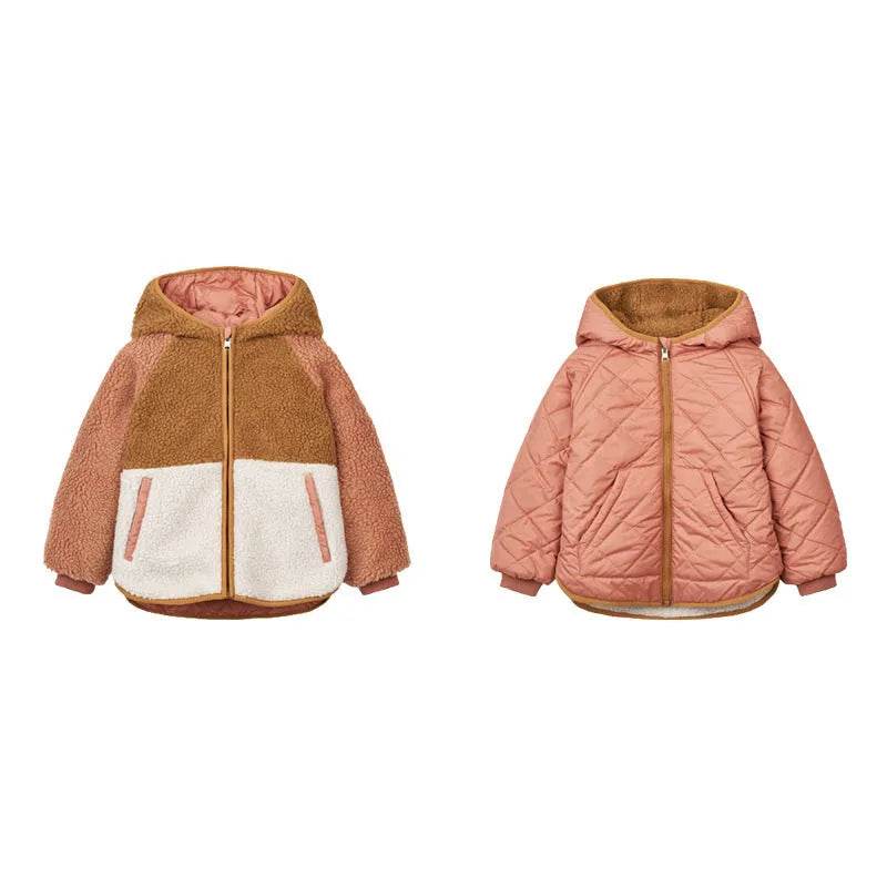 Children's Double-sided Wear Hooded Cotton Coat Jacket - EX-STOCK Canada