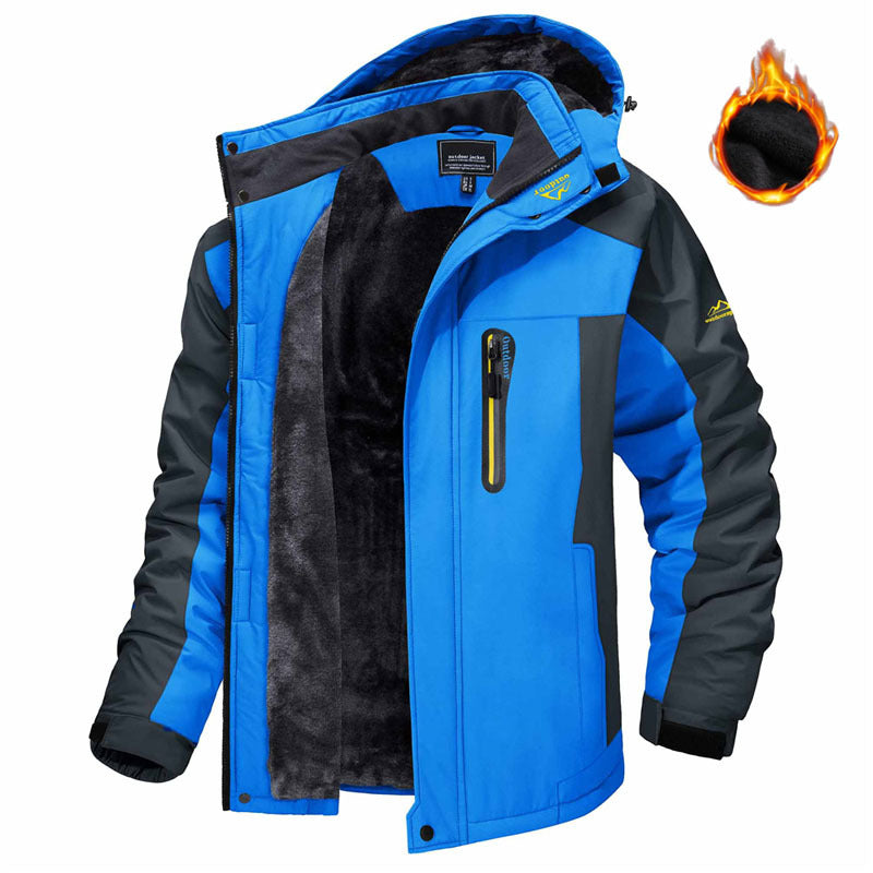 Winter Hooded Jacket Fashion Casual Warm Fleece Coat Windproof Rainproof Parka Windbreaker Men's Top EX-STOCK Canada