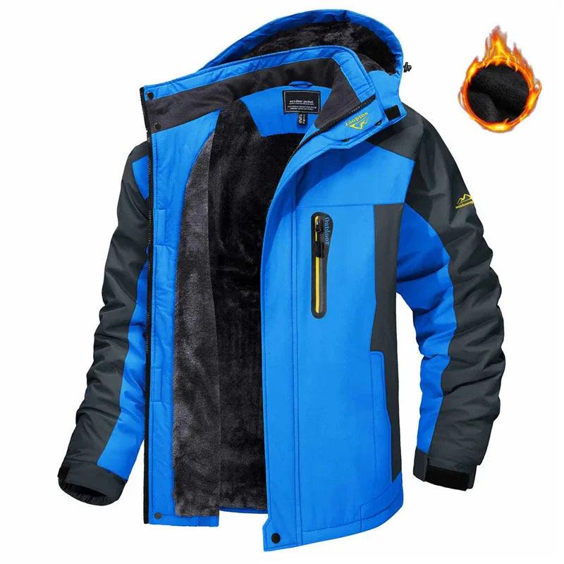 Giacca Invernale con Cappuccio Moda Casual Calda in Pile Impermeabile e Antivento Parka Giacca a Vento da UomoEX-STOCK Canada
