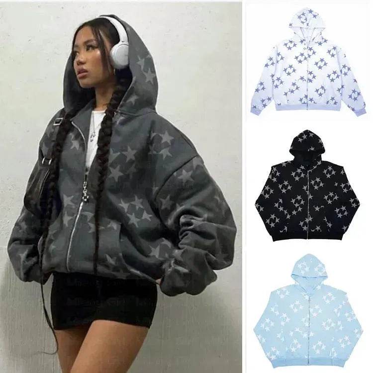 Fall Winter street Hip pop Unsex zip-up Hoodie Cardigan Outwear - EX-STOCK Canada