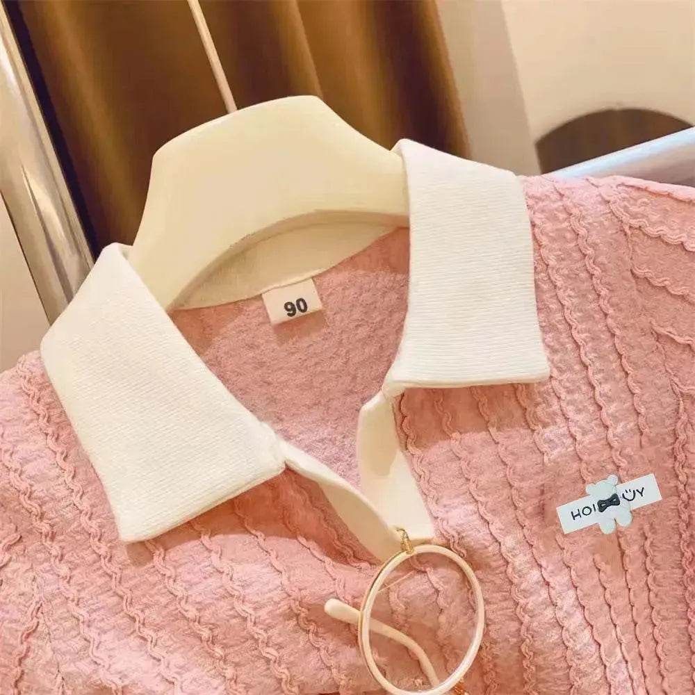 Casual Summer Girls' Suit Shorts Polo Two-piece Set - EX-STOCK Canada