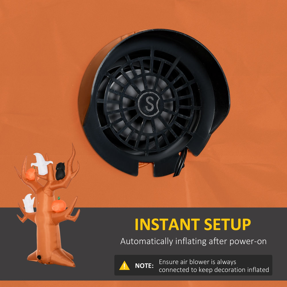 9ft Inflatable Halloween Haunted Tree With Pumpkins, Ghosts And Cat, Blow-Up Outdoor LED Yard Display For Garden, Lawn, Party, Holiday EX-STOCK Canada