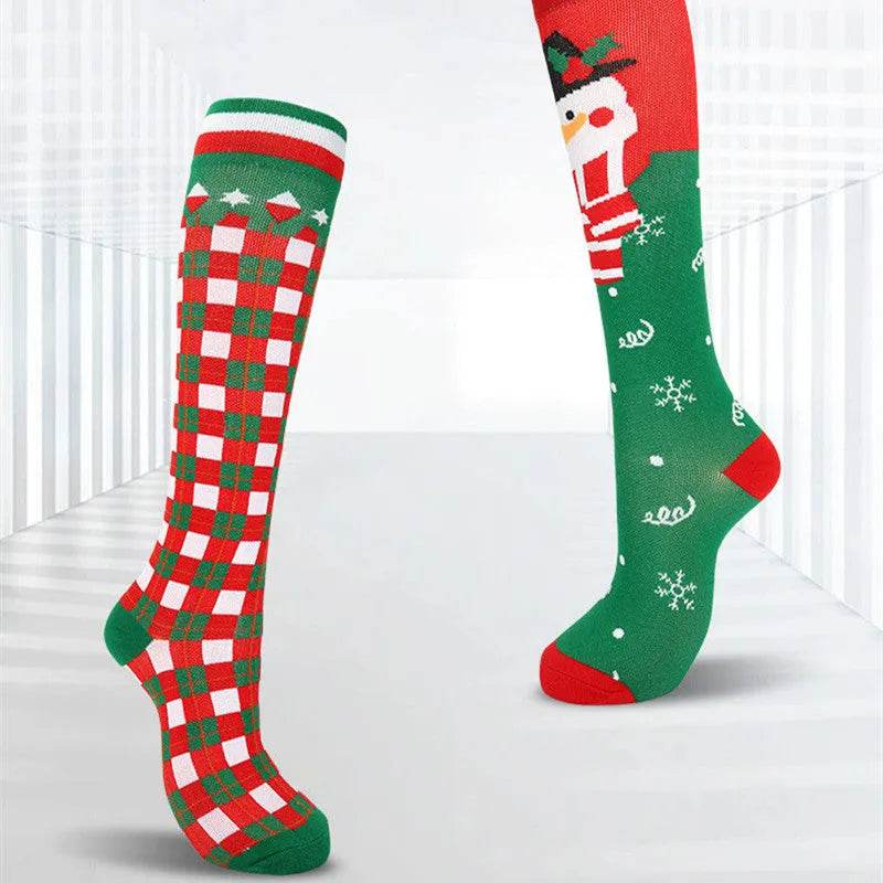 Compression Stockings Christmas Sports High Elastic Breathability - EX-STOCK Canada