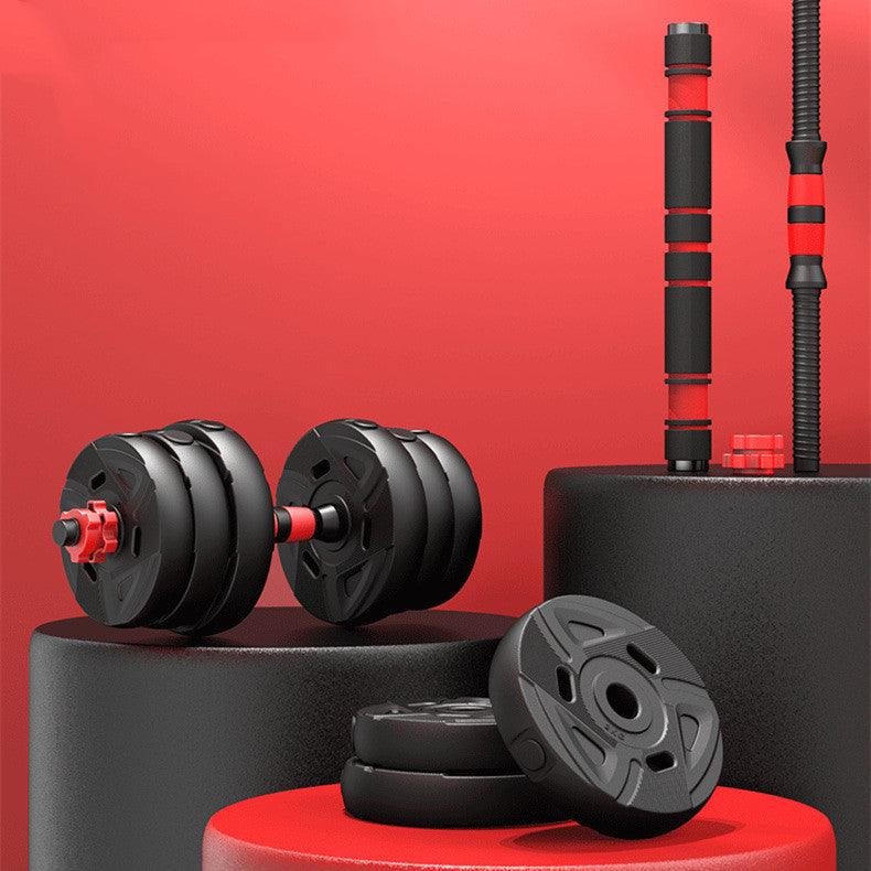 Equipo de fitness para hombres con barra cubierta de goma en casa ajustable