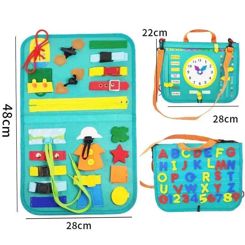 New Busy Book Children's Busy Board Dressing And Buttoning Learning Baby Early Education Preschool Sensory Learning Toy - EX-STOCK Canada