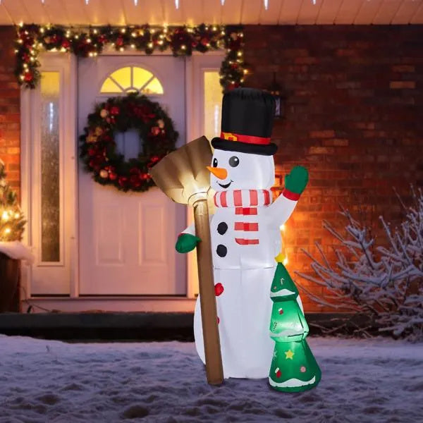 6.2FT Lighted Christmas Inflatable Decoration, Inflatable Snowman Holding Groom, Funny Blow Up Yard Decorations With Built-in LED Lights For Holiday Party Front Yard Lawn Garden Decor EX-STOCK Canada