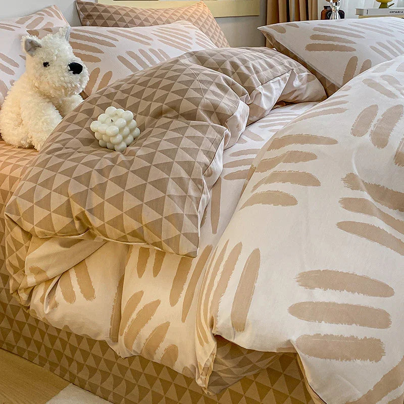 Pure Cotton Class A Four-piece Quilt Cover Household Pure Cotton Bed Sheet Duvet Cover EX-STOCK Canada