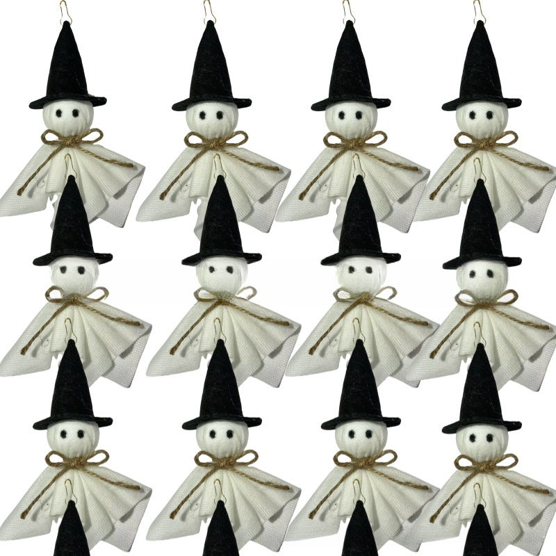 Halloween hanging decoration with ghost pumpkin and wooden bead pendant styles – product view 9