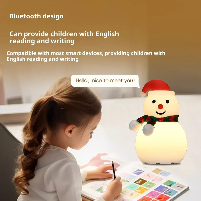 Christmas Snowman Night Light Silicone Bluetooth Audio Small Night Lamp EX-STOCK Canada
