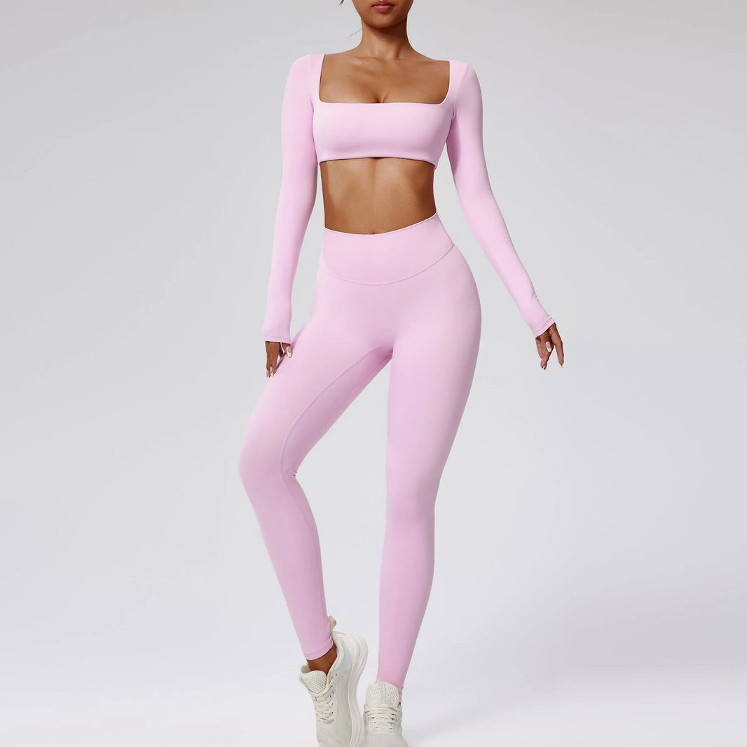 High-waist Quick-drying Running Sports Workout Clothes Two-piece Set - EX-STOCK CANADA