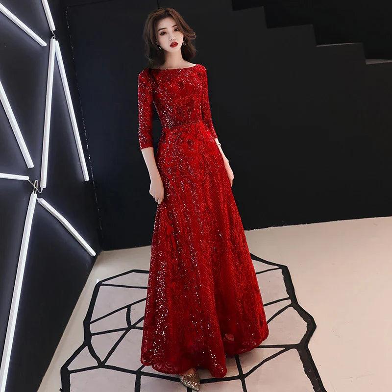 Women's Long Chinese Style Toast Dress For Dinner EX-STOCK Canada
