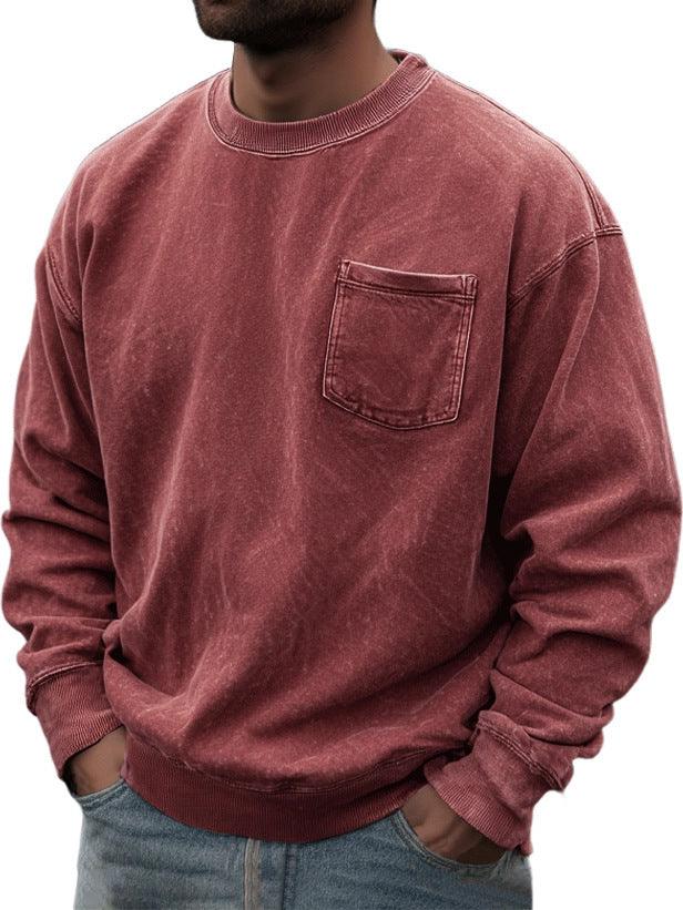 Pull-over pour homme à col rond et manches longuesEX-STOCK Canada