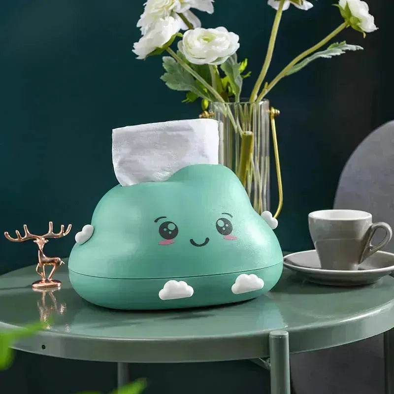 Creative Cartoon Clouds Plastic Paper Napping Box Cute Desktop Bathroom Tissue Box - EX-STOCK Canada