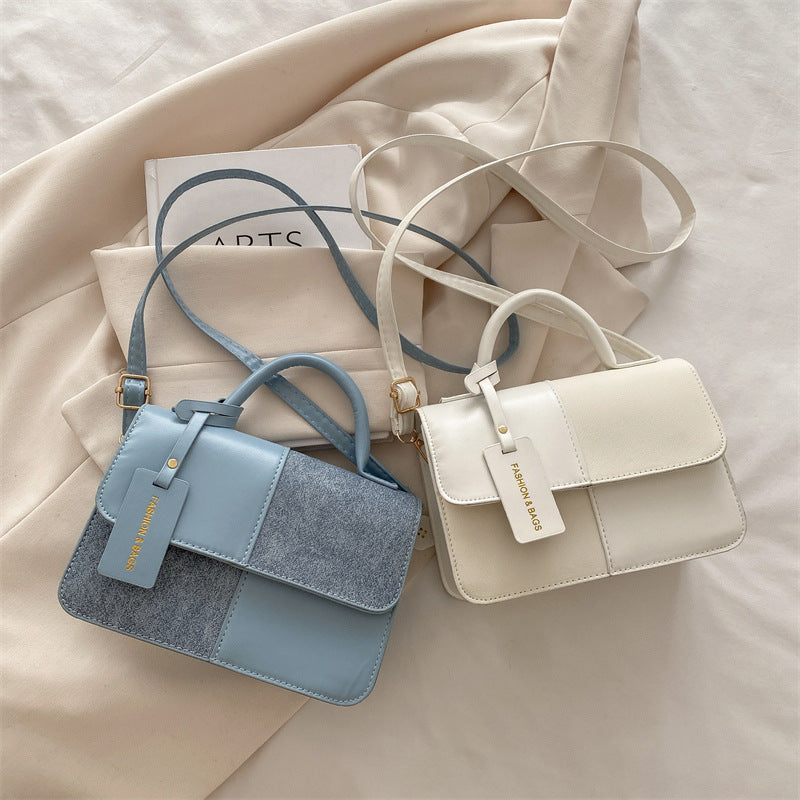 Textured Patchwork Tote Bag