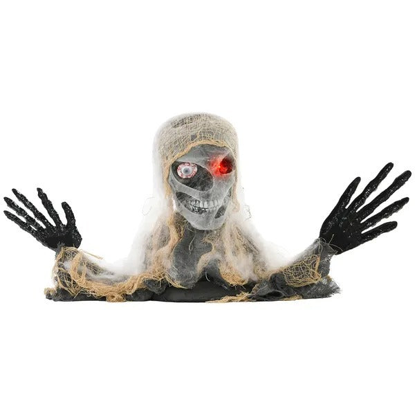 Halloween Animated Mummy With Glowing LED Eyes, Animatronic Halloween Decoration, Battery Operated EX-STOCK Canada