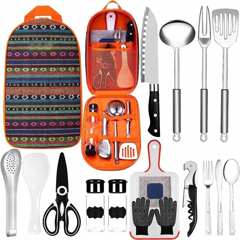 Tent Camping Kitchen RV Cooking Set Utensils Dining Fork Spoon Set EX-STOCK Canada