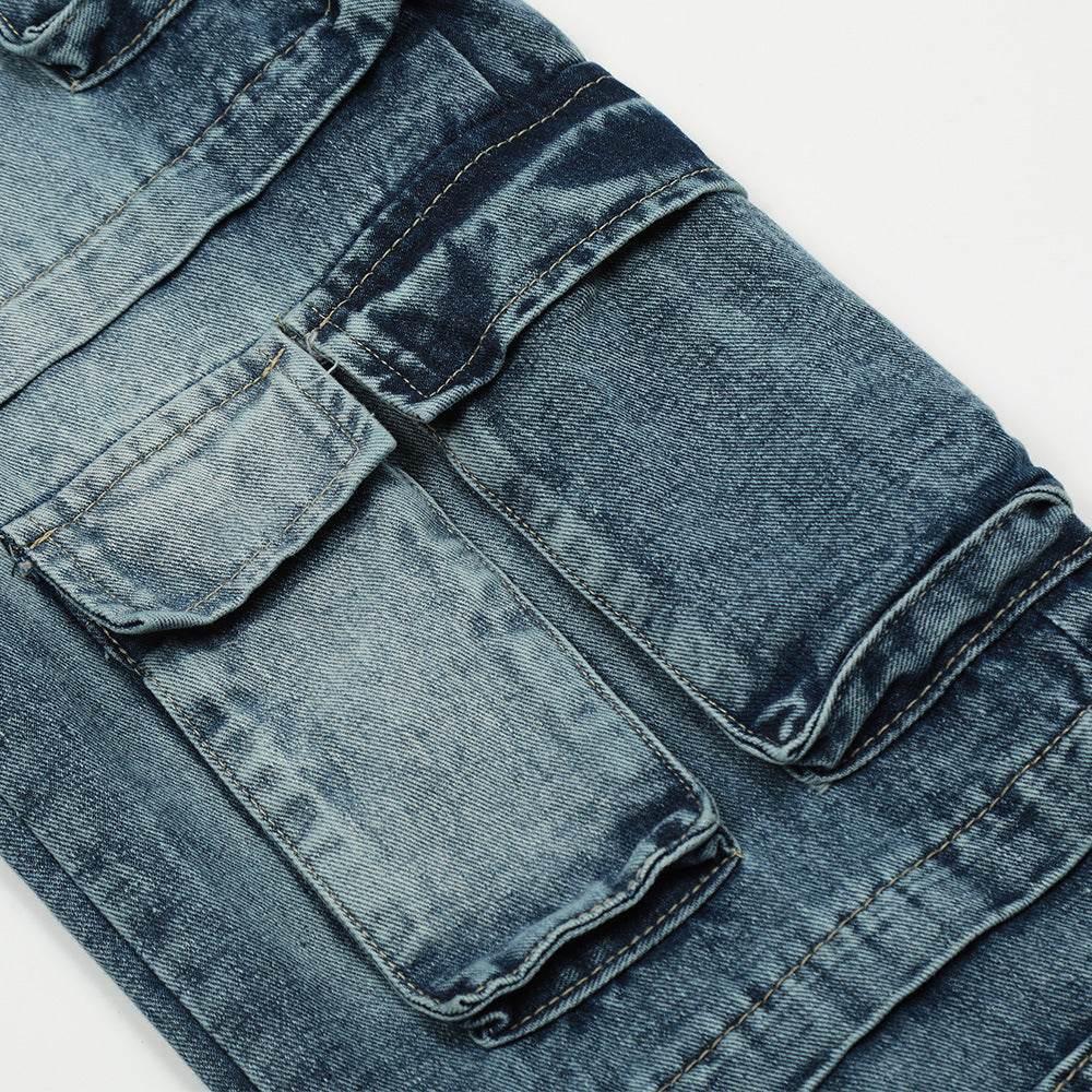 Functional Multi-pocket Tactical Tooling Denim Trousers Men Jeans - EX-STOCK Canada