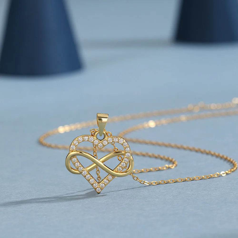 Unlimited Love Necklace Women Wrapped Love Valentine's Day Gifts All Match High-grade Can Not Be Dropped Collarbone Chain - EX-STOCK Canada