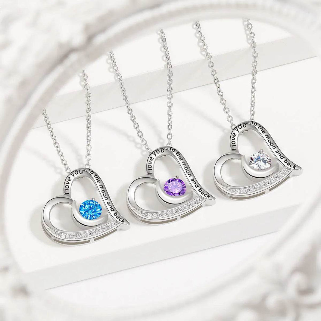 Love Necklace With Rhinestones And Letters Fashion Personality Heart-shaped Necklace Valentine's Day Gift - EX-STOCK Canada