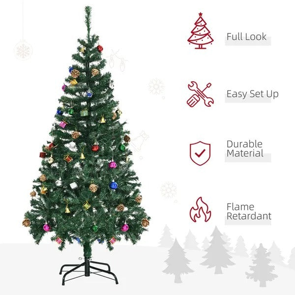 4.9ft Green Christmas Tree Artificial Xmas Holidays Party With Decoration Ornament EX-STOCK Canada