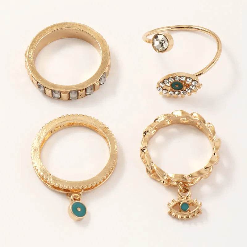 Personalized Punk Wind Demon Eye Diamond Drop Oil Ring for women - EX-STOCK Canada