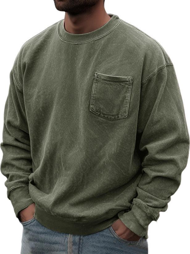 Pull-over pour homme à col rond et manches longuesEX-STOCK Canada
