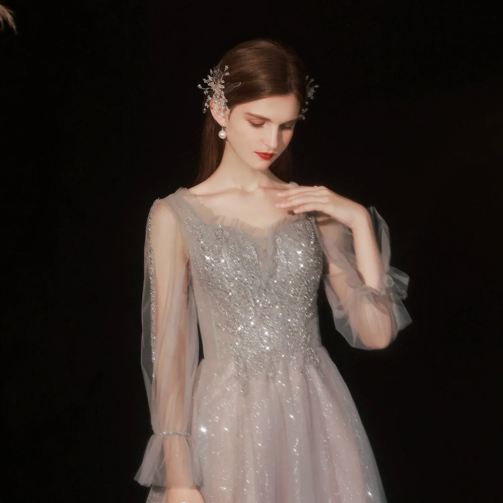 Women's Long-sleeved Host Dinner Annual Meeting Dress EX-STOCK Canada