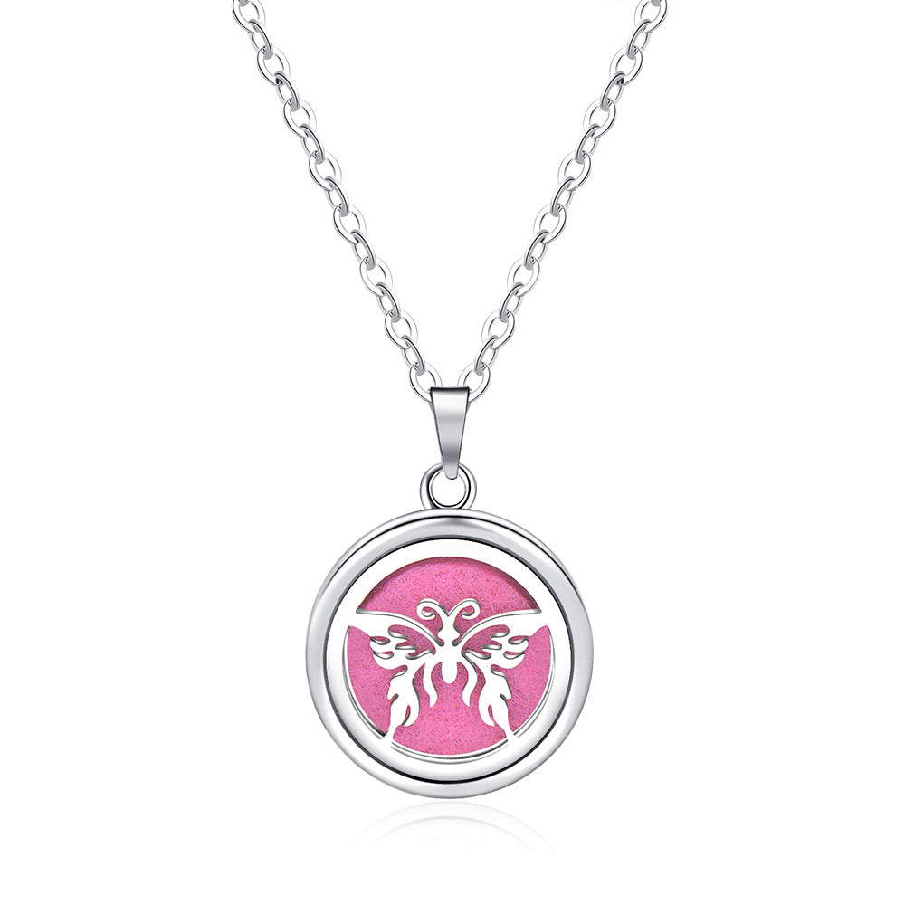 Open Round Hollow Perfume Box Necklace - EX-STOCK Canada