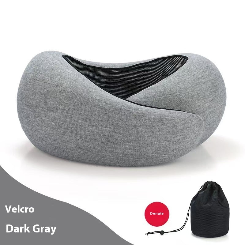 Soft Memory Foam Travel Neck Pillow U Shape Adjustable Support Comfortably Sleeping On Plane Car Office Noon Break - EX-STOCK Canada