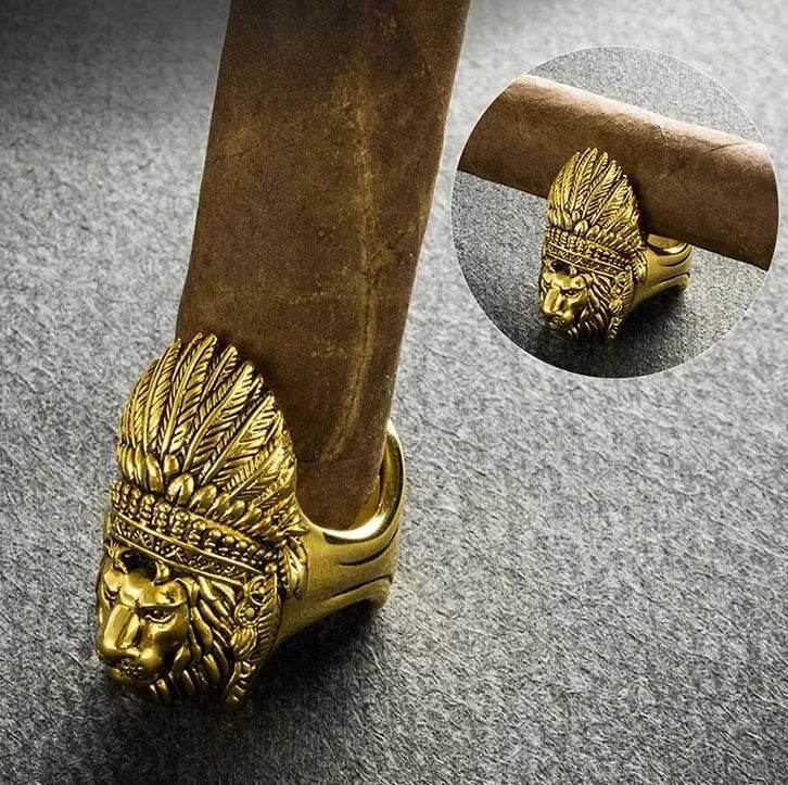 Portable Multifunctional Gothic Gold Ring Cigar Holder - EX-STOCK Canada