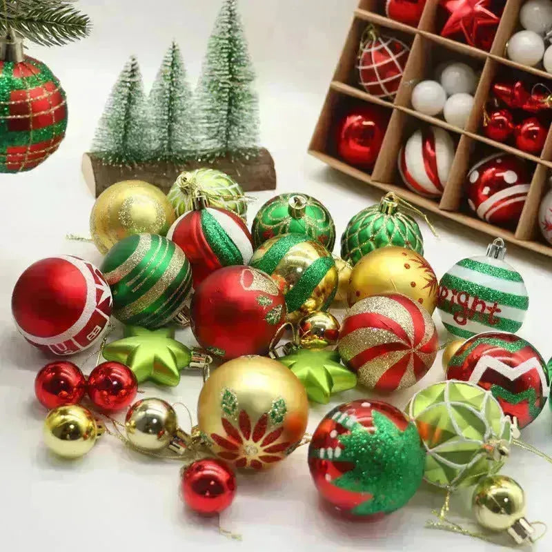 Décoration de Noël 6 cm BOULLE DE PLASTIQUE D'ÉLECTRATION