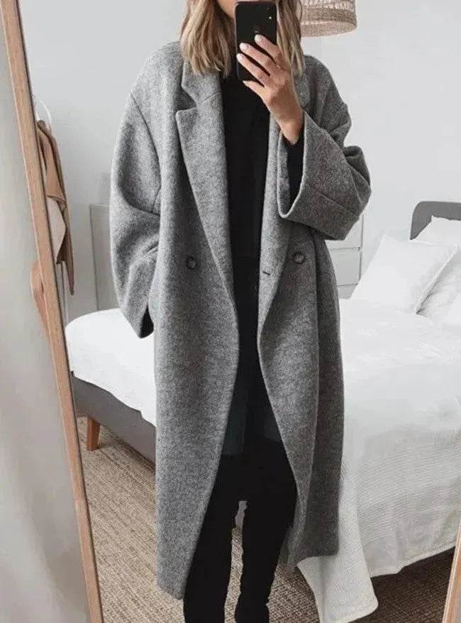 Buy Fall Winter long wool trench coat for women Cashmere trench coat - EX-STOCK Canada