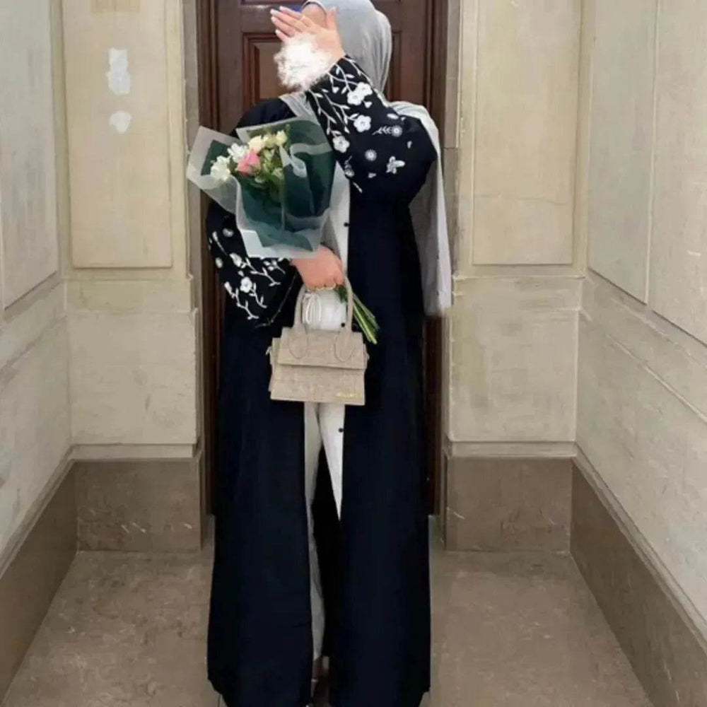 Luxury Dubai Abaya Dress Turkey Abaya Kimono Middle East Dubai Women's Embroidered Loose Cardigan Gown - EX-STOCK Canada