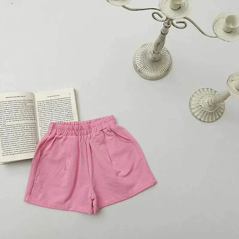 Casual Elastic Capri Pants Girls' Short pant for girls Neutral short pant for kids - EX-STOCK Canada