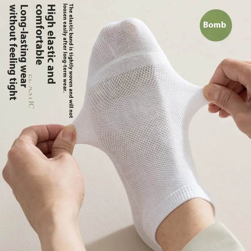 Cotton Anti-Pilling Ankle socks absorbing Invisible Tight Mesh Boat Socks - EX-STOCK Canada