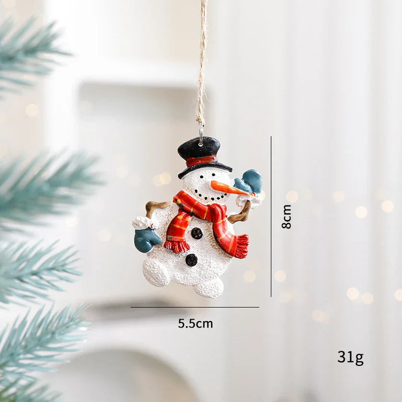 Christmas Decorations Elderly Snowman Gingerbread Man Small Pendant EX-STOCK Canada
