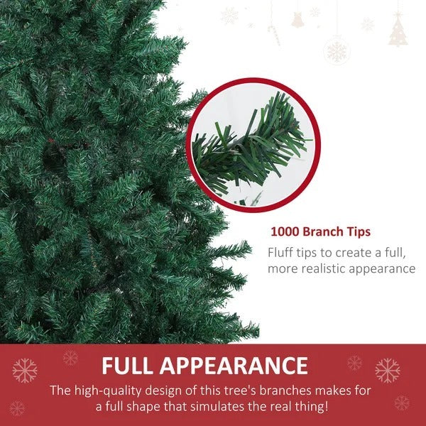 6ft Christmas Tree Unlit Artificial Spruce Full Tree With Solid Metal Stand EX-STOCK Canada
