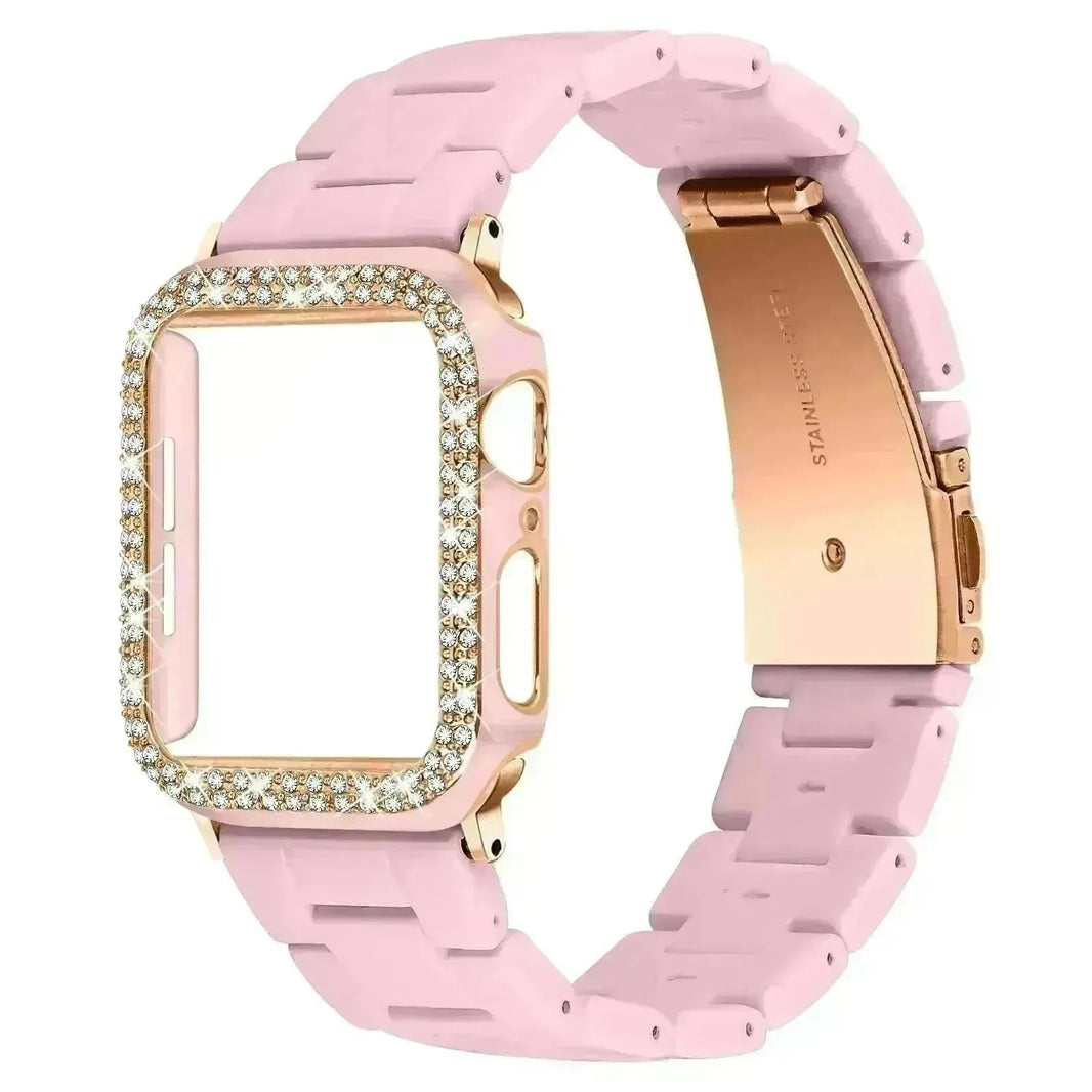 Bande de montre de sangle de chaîne en plastique remplaçable adaptée à iWatch