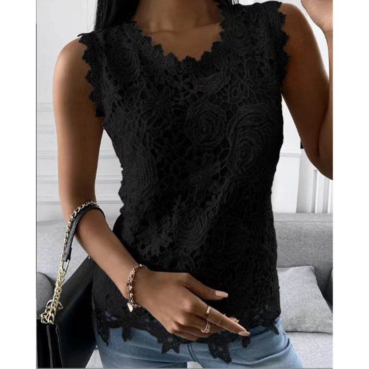 Elegant Women Summer Flowers Lace Blouse top - EX-STOCK Canada