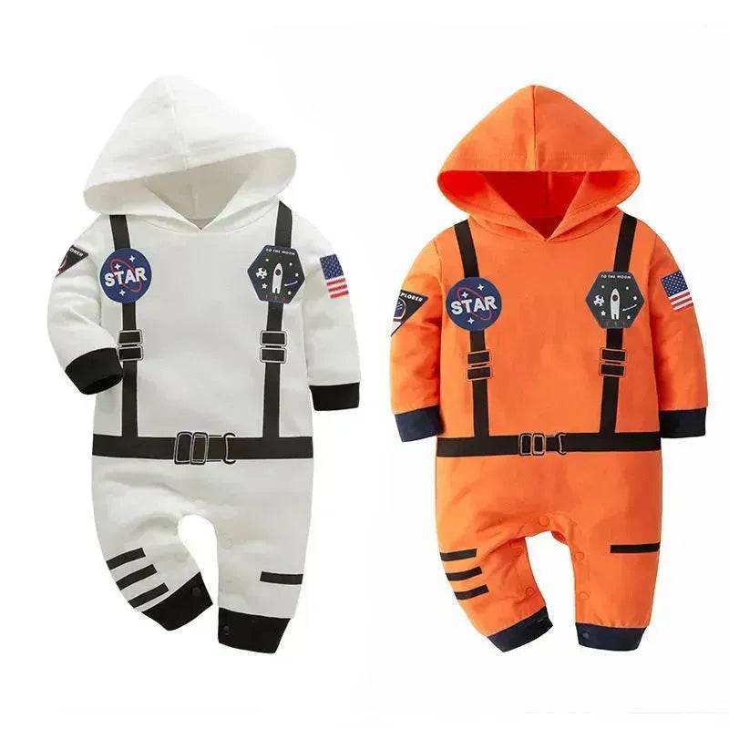 Space Suit Summer Long-sleeved Jumpsuit Holiday Pullover Clothes Baby boy Astronaut costume - EX-STOCK Canada