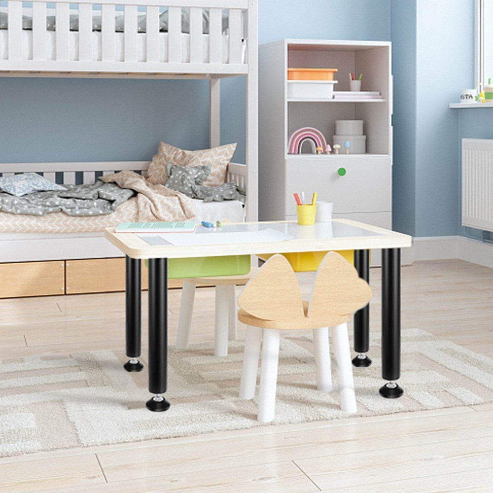 16 Inch Adjustable Desk Legs, Reinforced Steel Office Table Furniture Legs Set Of 4 For DIY, 1200 Lbs Load Capacity Heavy Duty Desk Legs, Quick Instalation Legs With Adjustable Foot Cup Black - EX-STOCK Canada