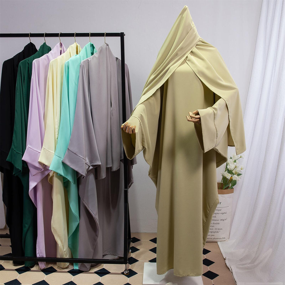 Robe arabe unie pour femmes avec foulard EX-STOCK Canada