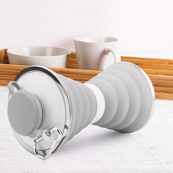 Bouteille d'eau en silicone de 500ML, pliable, étanche, portable, pour sportifs, voyage en extérieur, salle de sport, randonnée, réutilisable, accessoires de cuisine